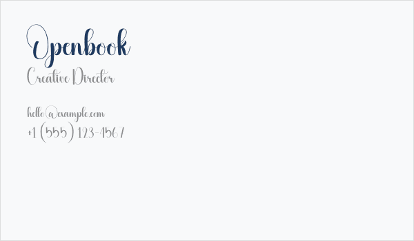 Openbook Business Card