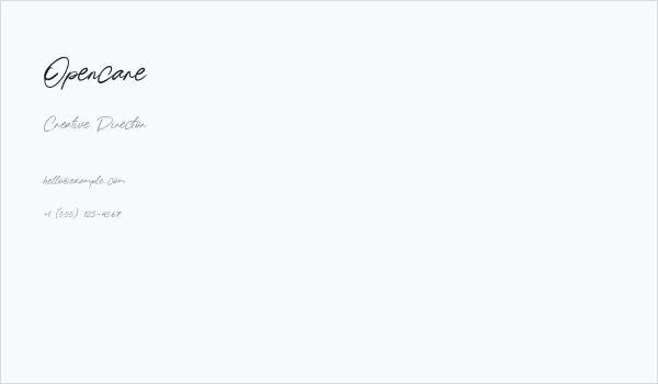 Opencare Business Card