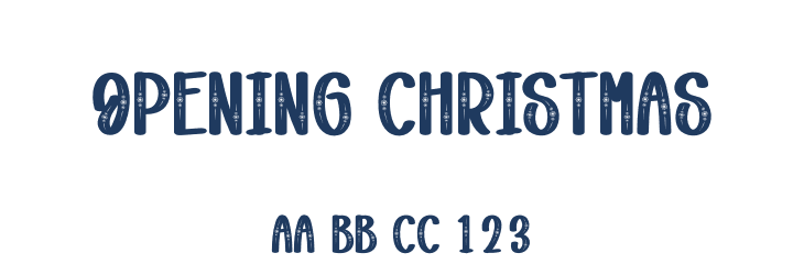 Opening Christmas Font Preview