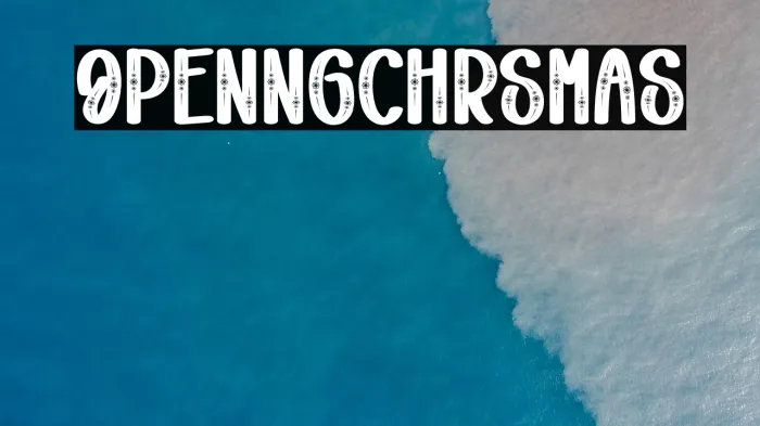 Opening Christmas Example 1