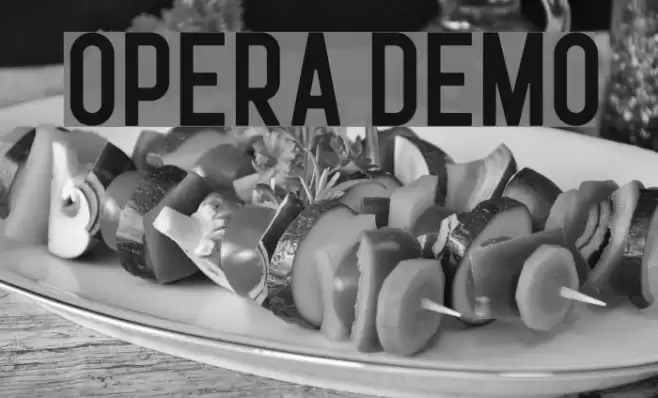 Opera Demo Font examples