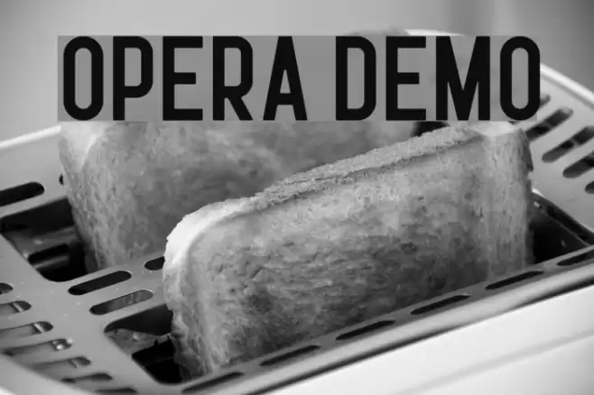 Opera Demo Font examples