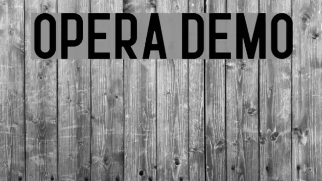 Opera Demo Font examples