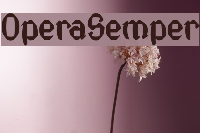 OperaSemper Fonte examples
