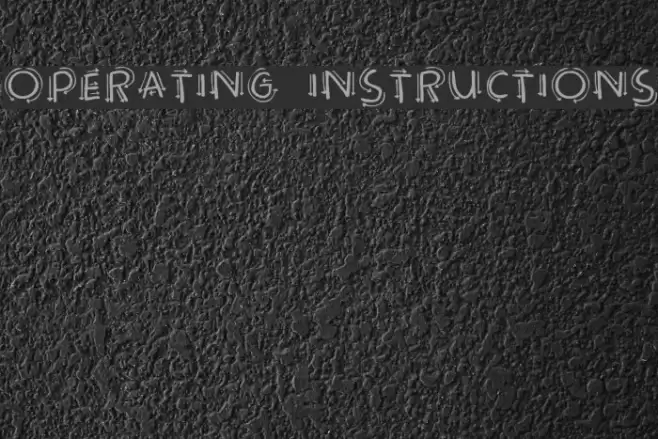 Operating instructions Шрифта examples