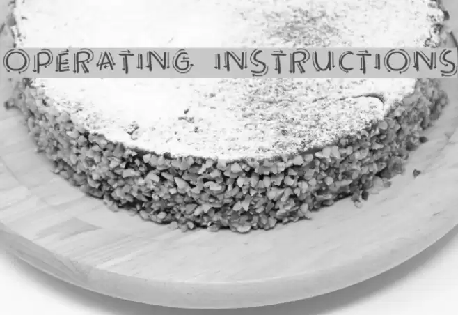 Operating instructions Шрифта examples