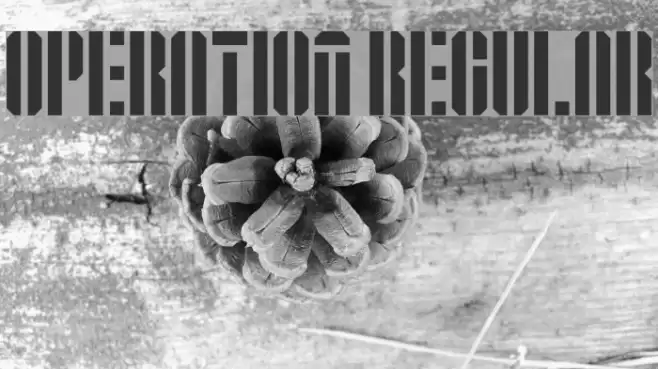 Operation Regular Font examples