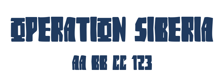 Operation Siberia Font Preview