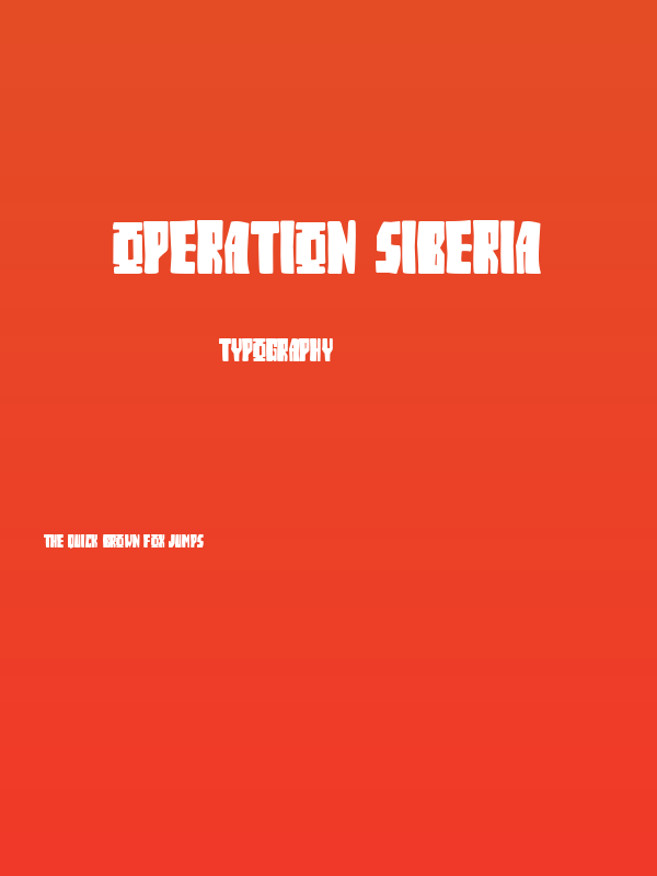 Operation Siberia Poster