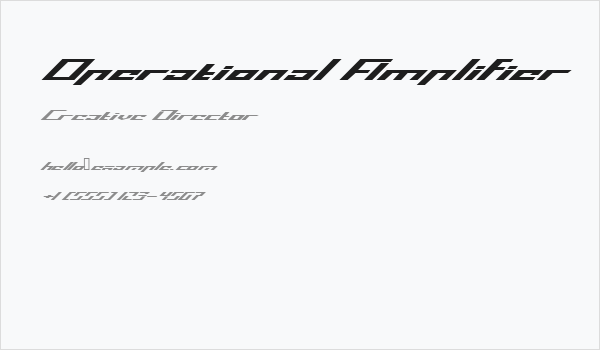 Operational Amplifier Business Card