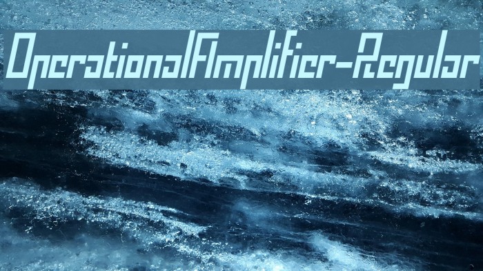 OperationalAmplifier-Regular Schriftart examples