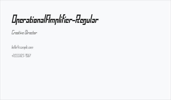 OperationalAmplifier-Regular Business Card
