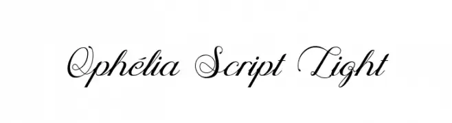 Ophélia Script Light  Frei Schriftart Herunterladen