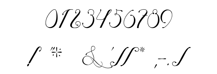 Ophélia Script Light Font OTHER CHARS