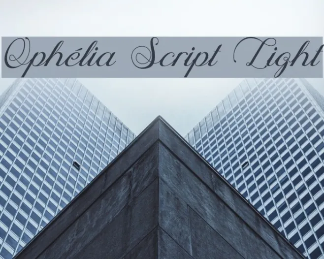 Ophélia Script Light Example 3