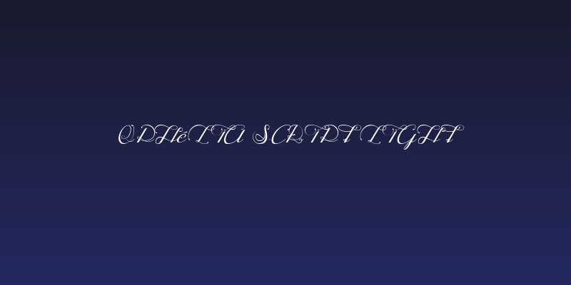 Ophélia Script Light Social Header