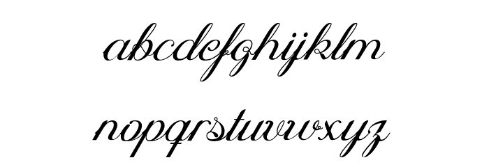 Ophélia Script Light Font LOWERCASE