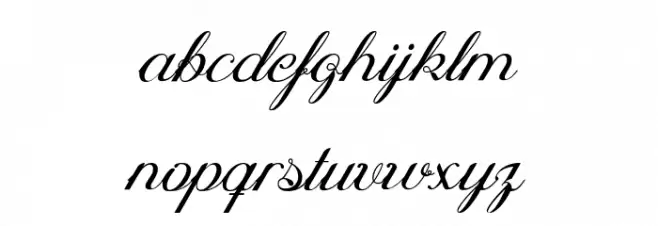 Ophélia Script Light 字体 小写