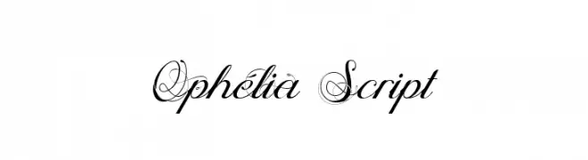 Ophélia Script  Fuentes Gratis Descargar