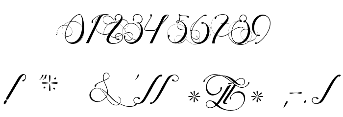 Ophélia Script Font OTHER CHARS