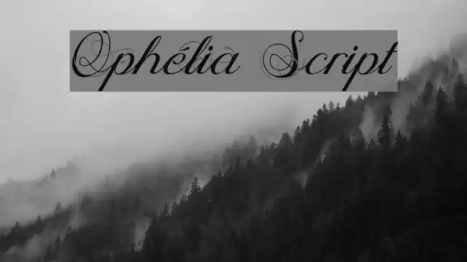 Ophélia Script Font examples