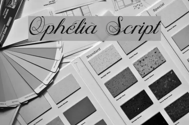 Ophélia Script Font examples