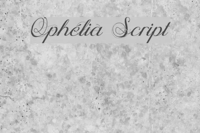 Ophélia Script Font examples