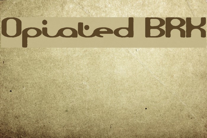 Opiated BRK Font examples