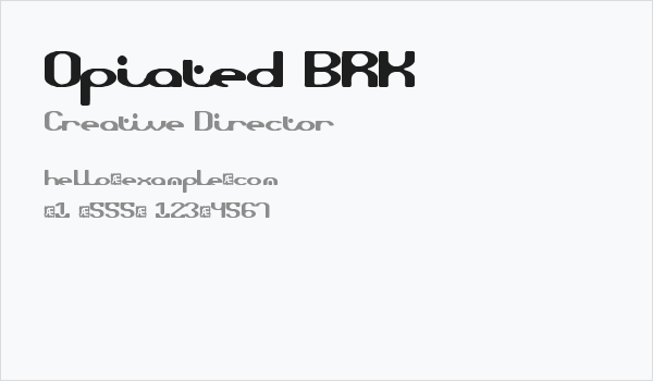 Opiated BRK Business Card