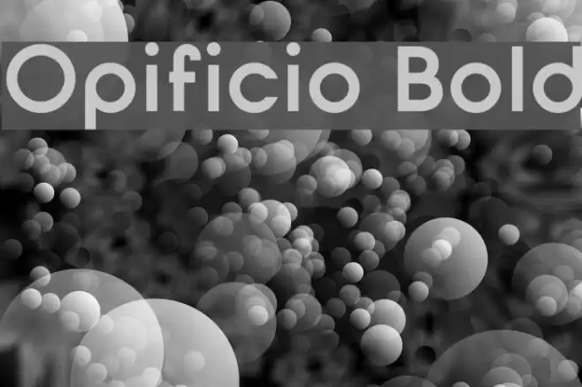 Opificio Bold Font examples