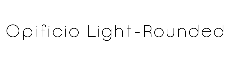 Opificio Light-Rounded  免费字体下载