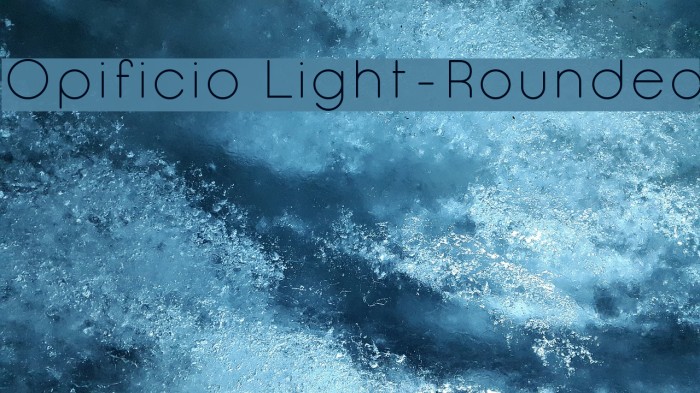 Opificio Light-Rounded Font examples