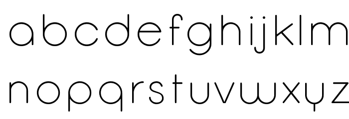 Opificio Light-Rounded Font LOWERCASE