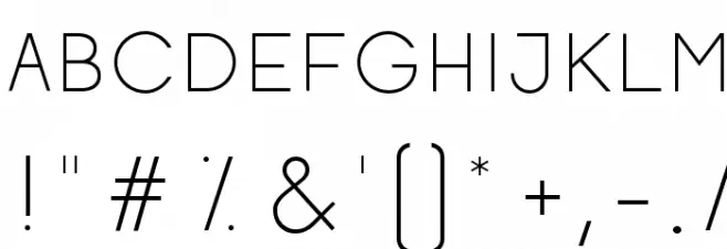 Opificio Light Font OTHER CHARS