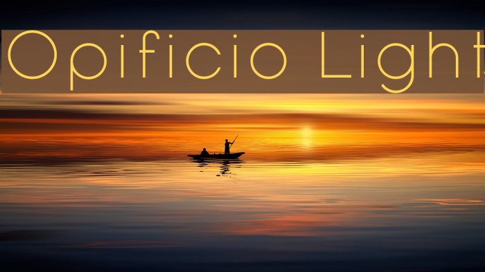 Opificio Light Font examples