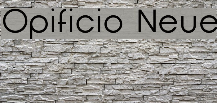 Opificio Neue Font examples