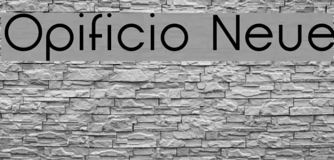 Opificio Neue Font examples