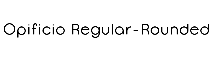 Opificio Regular-Rounded Font