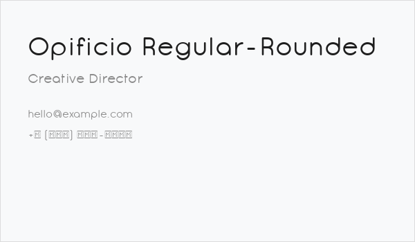 Opificio Regular-Rounded Business Card