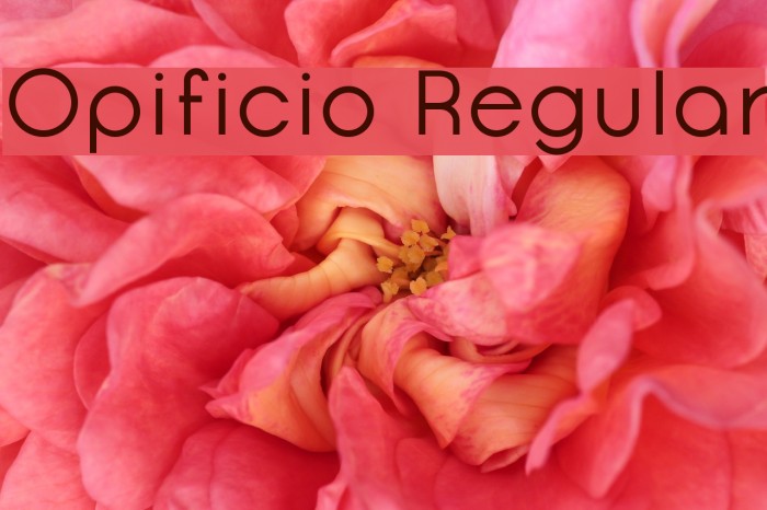 Opificio Regular Font examples