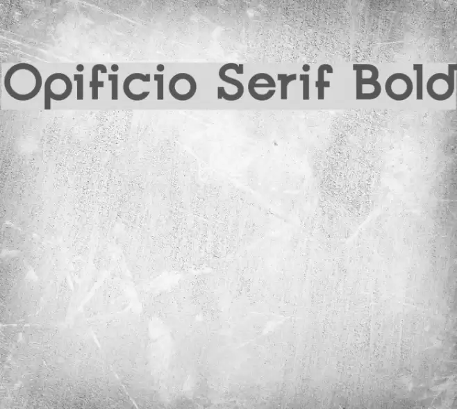 Opificio Serif Bold Font examples