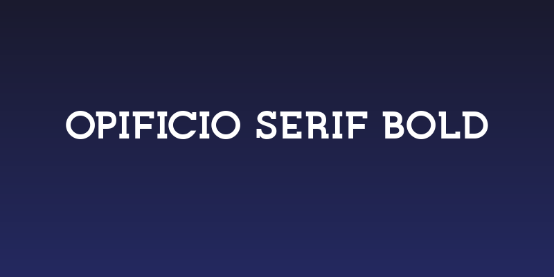 Opificio Serif Bold Social Header