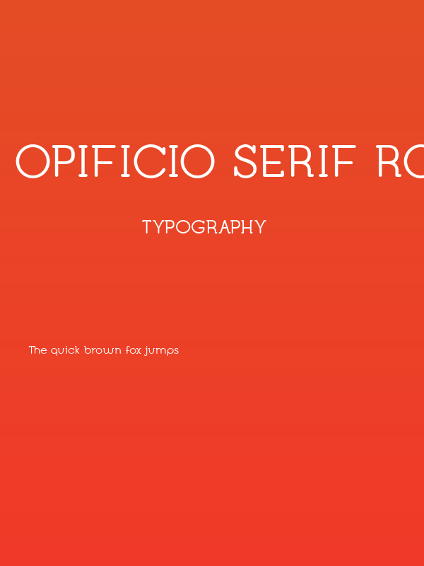 Opificio Serif Rounded Poster