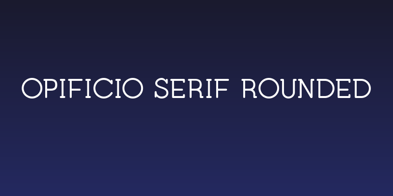 Opificio Serif Rounded Social Header