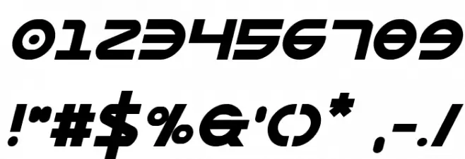 Opilio Bold Italic Font OTHER CHARS