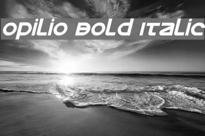 Opilio Bold Italic Font examples