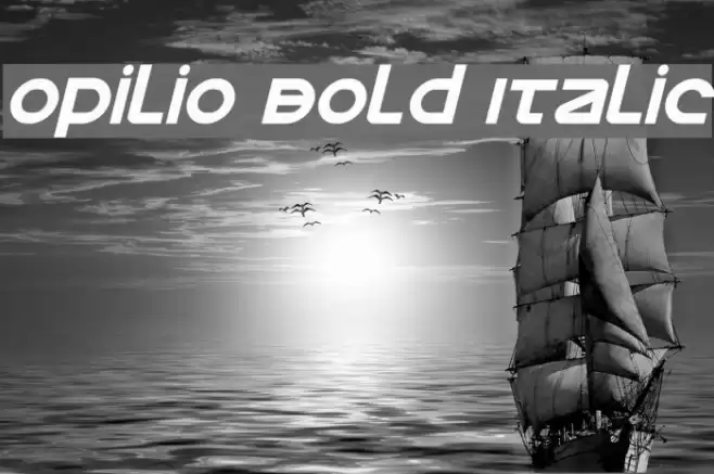 Opilio Bold Italic Font examples
