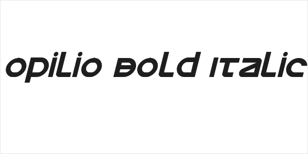Opilio Bold Italic Logo
