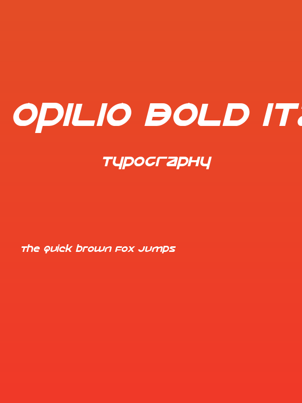 Opilio Bold Italic Poster
