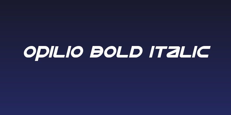 Opilio Bold Italic Social Header